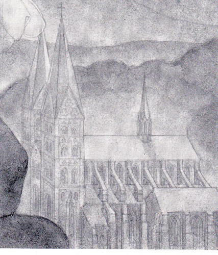 Sulamith Wulfing YOUNG GIRL w STAR Cathedral Church Vintage 1932 MATTED Picture
