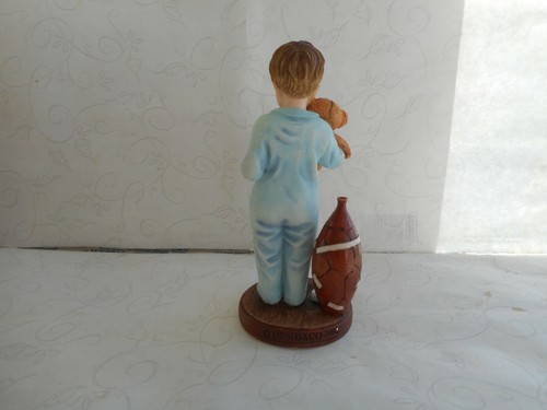 Demdaco Sorry Boy With Teddy Bear /& Flowers Figurine Expressions of Love 2002