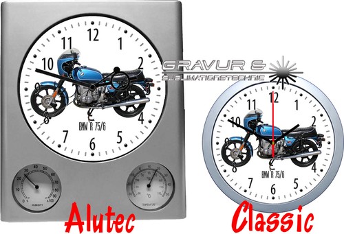 BMW Motorrad Biker Motorradmotiv Bikermotive Wanduhr mit Motiv