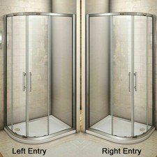 Offset Quadrant Shower Enclosure Corner Cubicle Door & Tray-800/900/1000/1200mm