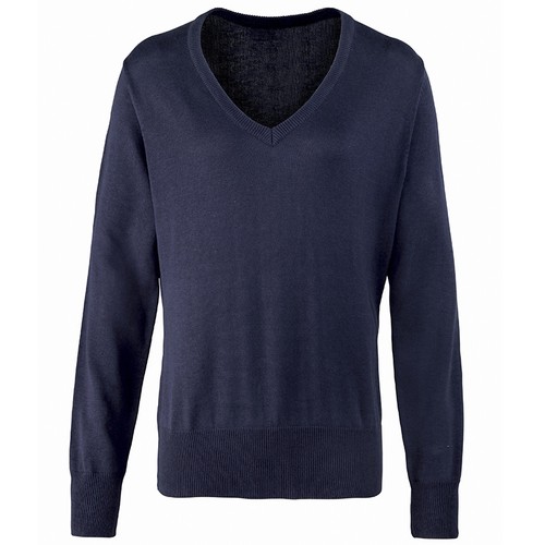 Premier Da Donna V-Neck manica lunga Morbido A Maglia Maglione Pullover Maglione SMART NUOVO