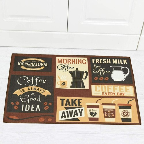 Carvapet 2 Piece Kitchen Rug Set Non-Slip Backing Mat Throw Rug for Kitchen Door