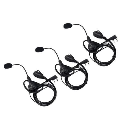 3XD-Shape PTT Earpiece Headset w//Mic for Kenwood Baofeng UV5R Retevis TYT Radio