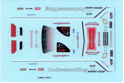 Yesteryear Budweiser King Tempo F//C Kenny Bernstein Drag decal