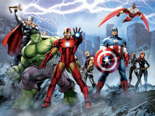 Details about / Marvel wall mural wallpaper children/'s bedroom Avengers PREMIUM photo wall