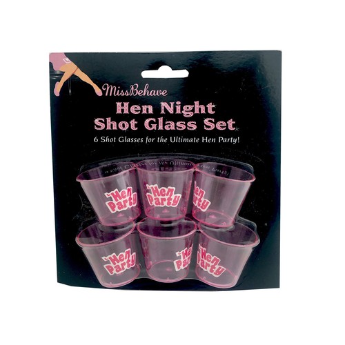 6 x Shot Glasses Hen Night Party Adult Drinking Game
