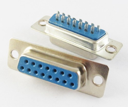 4pcs 2 Rows DB15 D-Sub 15pin Female Solder Serial Port Connector for PC Use