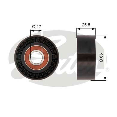 Gates v-Côtelé Ceinture Guide Poulie T36394-Brand new-genuine-Garantie 5 an