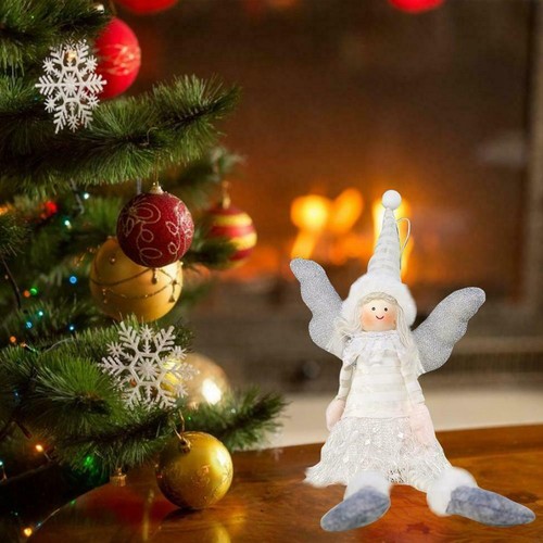 Süße Dec Home Figur Weihnachten Mädchen Tuch gestreiften Weihnachtsengel