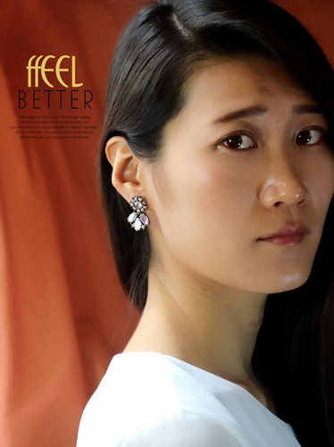 Costume Fashion Earrings Studs Flower AB Cristal Vintage Gift Events B1