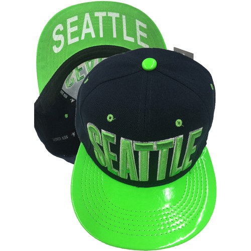SEATTLE Embroidered Snapback Flat Brim Adjustable Baseball Cap Hats LOT OF 12pc