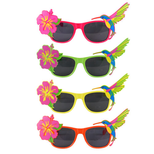Hawaiian Tropical Floral /& Flamingo CockTail Novelty Sunglasses Fancy Dress