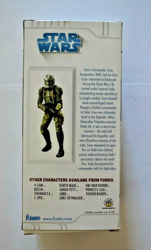Funko Vinyl-personaje Bobble-head//Star wars//comandante gree 15 aprox cm//dañado