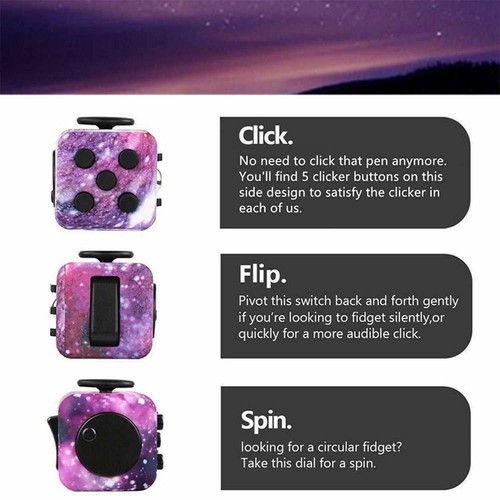 Fidget Cube Desk Fiddle AD HD Toy Children Special Adults Stress Anxiety Relief