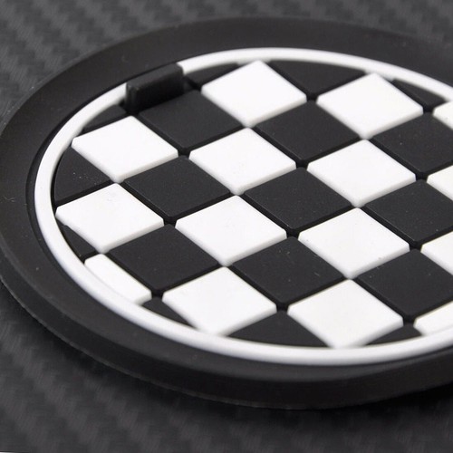 3X voiture porte-gobelet à damier Tapis Tasse Coaster pour Mini Cooper JCW R55 R56 R57 R58