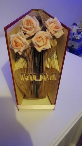 Libro De Arte mamá plegada en un Jarrón Regalo De Día De Las Madres Flores actual