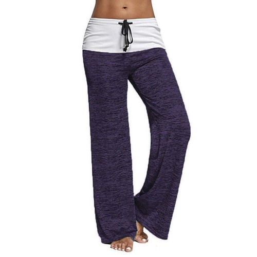 Damen Yoga Lounge Sporthose Gym Weites Bein Longhose Jogginghose LEGGINGS ADK