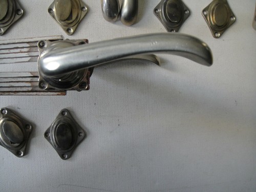 Rosetten Nickel Jugendstil Vintage 1 v.3 vorhandenen Türklinken //Türgriffe