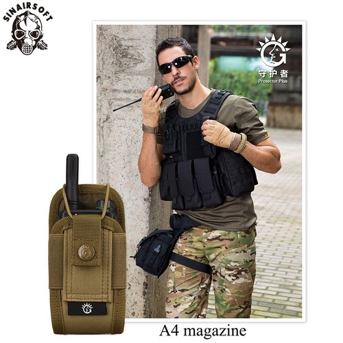 Universal MOLLE two-way Radio Holder Case Holster Walkie Talkie Pouch Tools Bag