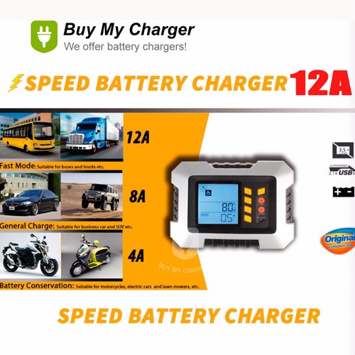 12V 2A//4A//8A//12A//auto Intelligent Smart Battery Charger for AGM//LeadAcid battery