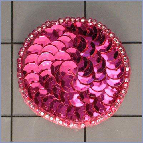 SEQUIN BEADED 1.5 INCH DOT APPLIQUE 0705-T1