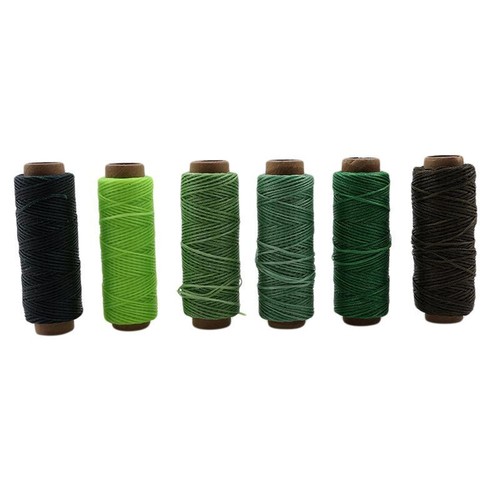 6 Colors 50M Leather Sewing Flat Waxed Thread String DIY Stitching Craft FI