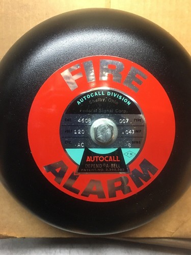 NEW 8” AUTOCALL DEPEND-A-BELL Fire Alarm # 4608-007-023; 120V *NOS*