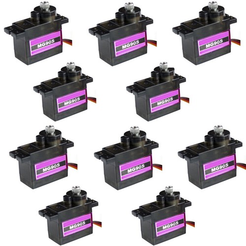 2//4//10pcs Metal Gear RC Micro Servo MG90S for Trex 450 RC Robot Helicopter