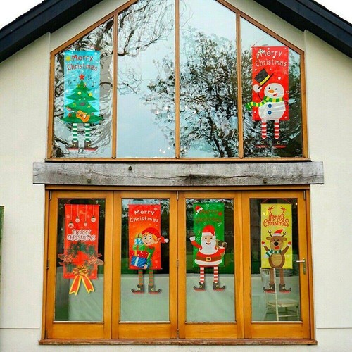 Merry Christmas Decoration Banner Pennant Flag Door Banner Bunting Xmas Decor