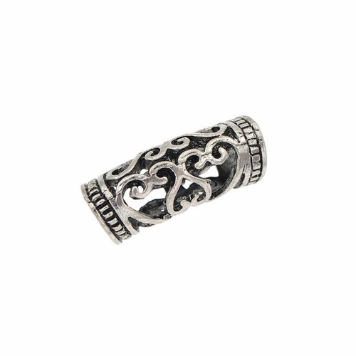 Details about / 10Pcs Hair Braiding Dread Dreadlock Bead Cuff Sliver 8mm Hole Tube Clip Fashion