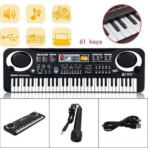 New Digital Electronic 61 Keys Piano Electric Music Keyboard Organ DCUK