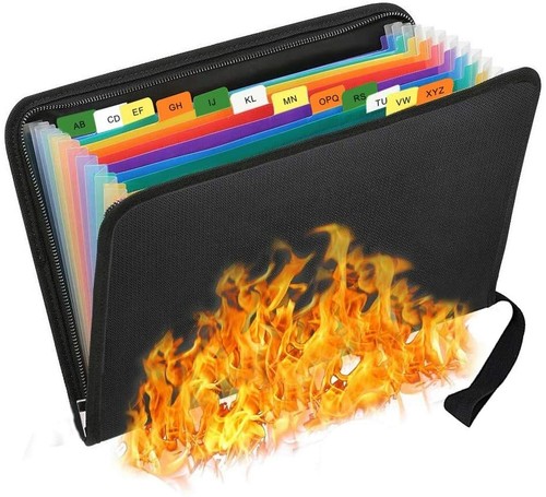 Schwarz Feuerfeste Dokumententasche Geldkassette Dokumentensafe Lagerung DHL
