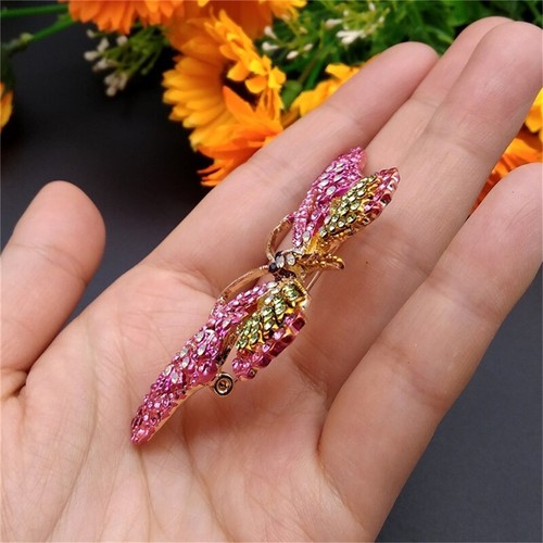 Vintage Animals Large Brooch Lapel Pin Enamel Insects Butterfly Jewelry T