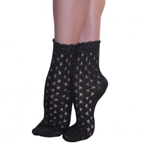 Jonathan Aston Women/'s Dazzle Lurex Socks JGUX Cotton One Size Black 1 Pair