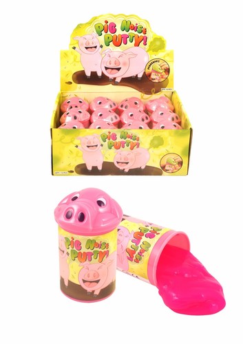 PIG NOISE PUTTY TUBS Silly Jokes Toy Tricks Fart Noisy Party Bag Filler Toys UK