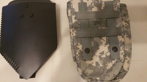 Ames USGI Compact E-Tool Shovel W// Molle ACU Camo Carrier
