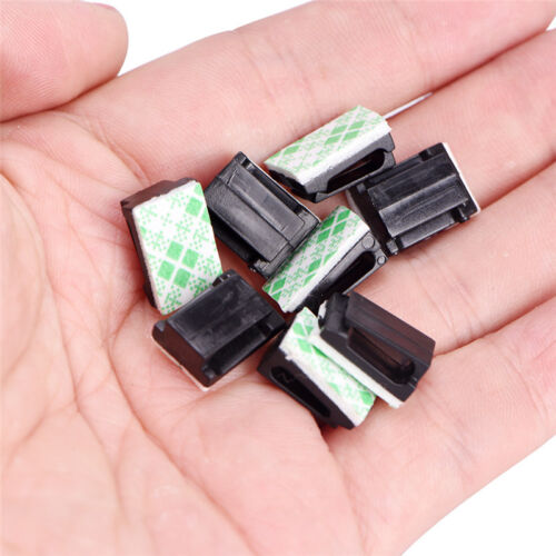 50Pcs Wire Clip Black Car Tie Rectangle Cable Holder Mount Clamp self adhesi TB