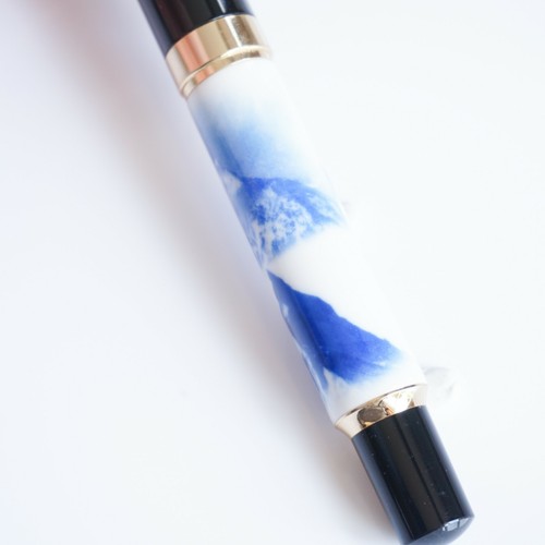 MEDIUM Nib Gold Trim Jinhao #650 Everest Porcelain Thick Fountain Pen UK SOLD