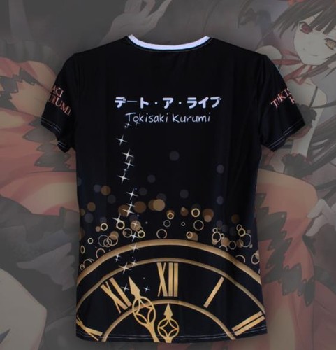 Cosplay DATE A LIVE Kurumi Tokisaki Anime Manga T-Shirt Kostüme Modal Polyester