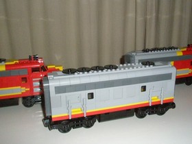 Lego Train - Custom Santa Fe Diesel A-B-A RED Unit - NEW 10219 10022 10020 10025