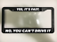 YES ITS FAST RACING DRIFT JDM EURO RAPIDO DRIFT BOOST License Plate Frame NEW 