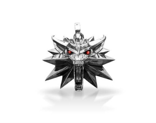 Witcher Wolf Head Medallion Cosplay Geralt Rivia Pendant Necklace Netflix 