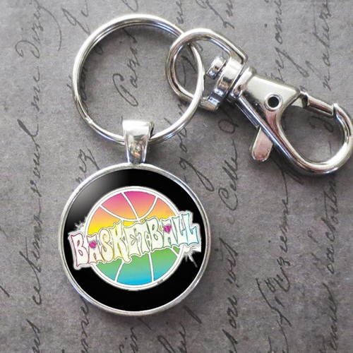 Ball Lover Charm Glass Cabochon Key Chain Pendant Accessories Jewelry Gifts
