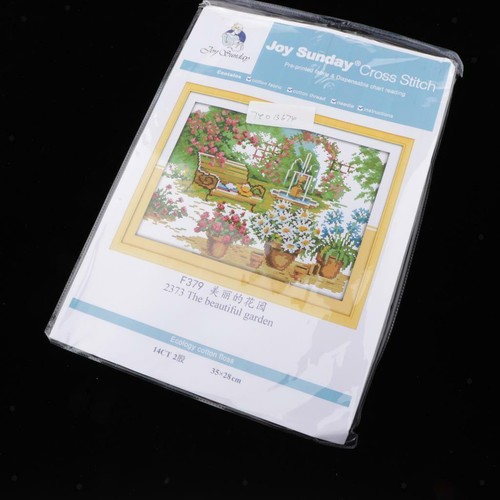 Kreuzstich Stickpackungen Vorgedruckt Garten Stickbilder Stickset Mit