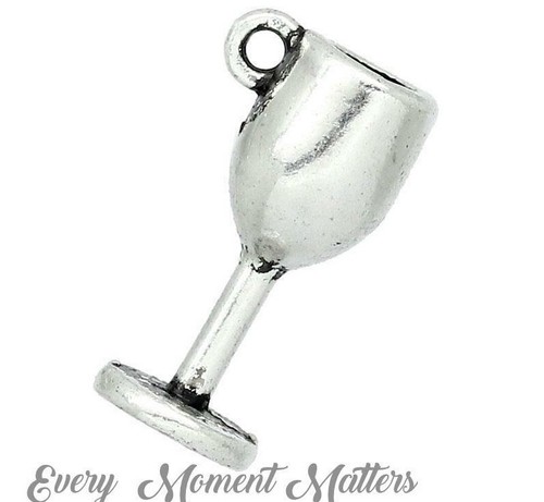 10 x Tibetan Silver WINE GLASS GOBLET HARRY POTTER CHALIS 3D Charms Pendants