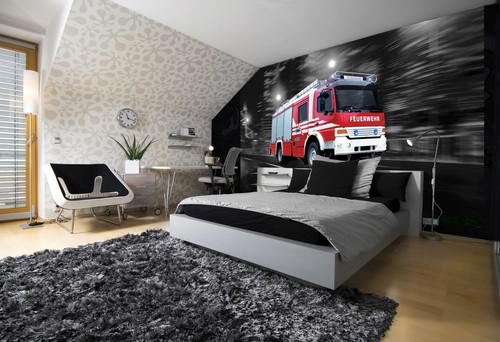 Papier Peint papiers peints photos papier peint poster rouge voiture pompiers alarme 3fx2022p8