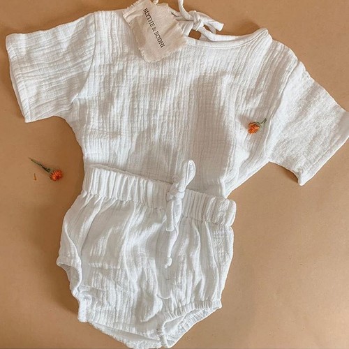 Shorts Pants Outfit Set UK Newborn Kids Baby Boy Girl Cotton/&Linen Tops T-shirt