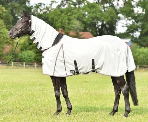 BUSSE Paddock Fliegendecke COMFORT Paddockdecke Ekzemerdecke Halsteil silber