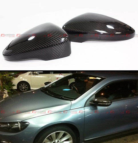 For 2011-16 VolksWagen CC Coupe EOS Carbon Fiber Mirror Cover Direct Replacement