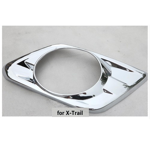 2Pcs Chrome Car Rear Fog Light Decor Frame Cover Trim Fit for Nissan X-Trail 14Y